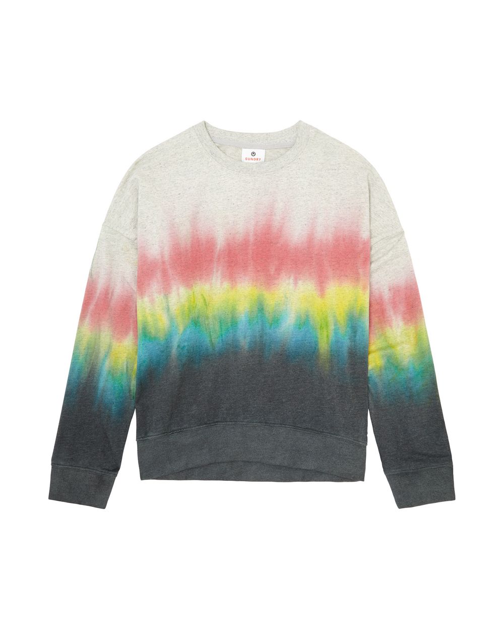 Sundry Gradient Tie Dye Oversized Sweatshirt in gray