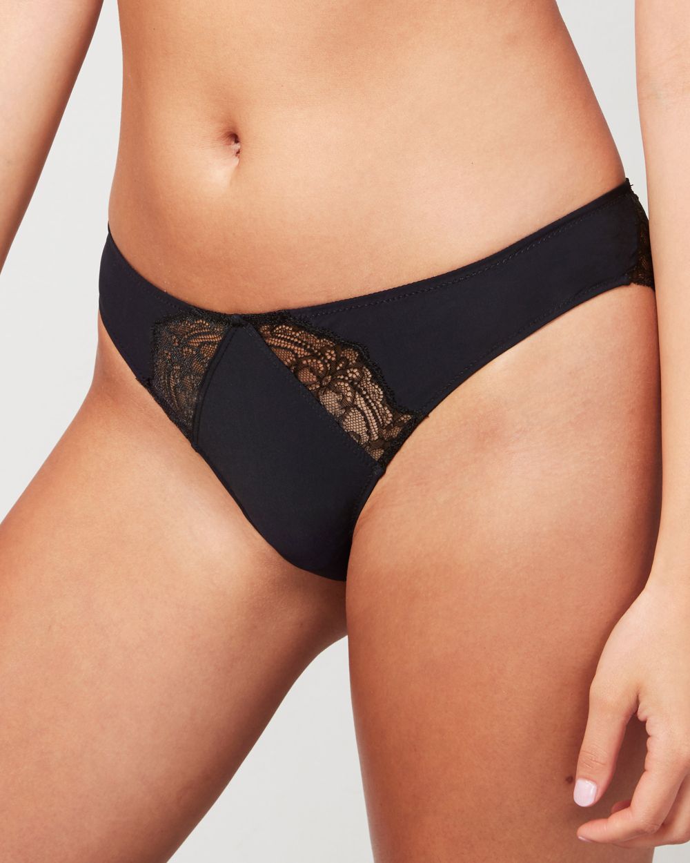 Liberte Crosby Scalloped Cheeky Brief in black