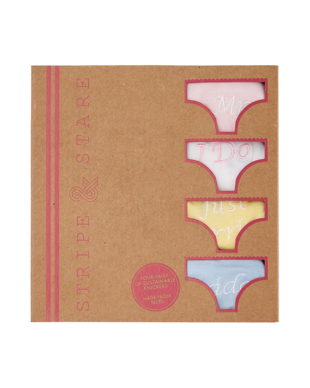 Stripe + Stare Wedding Knicker Box in white