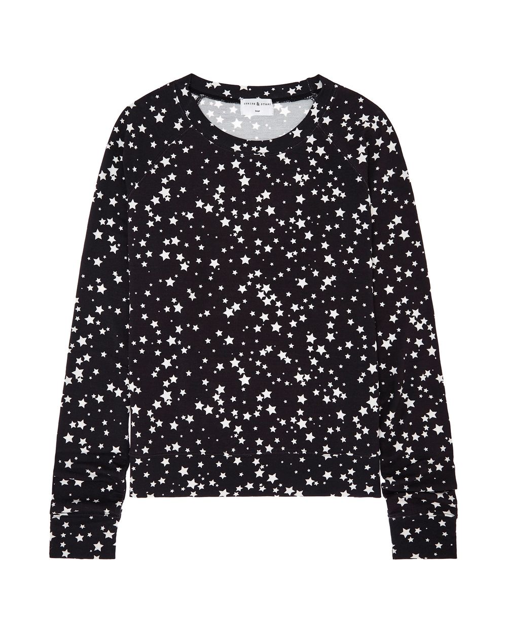 Stripe + Stare Black with White Star Sweatshirt in black