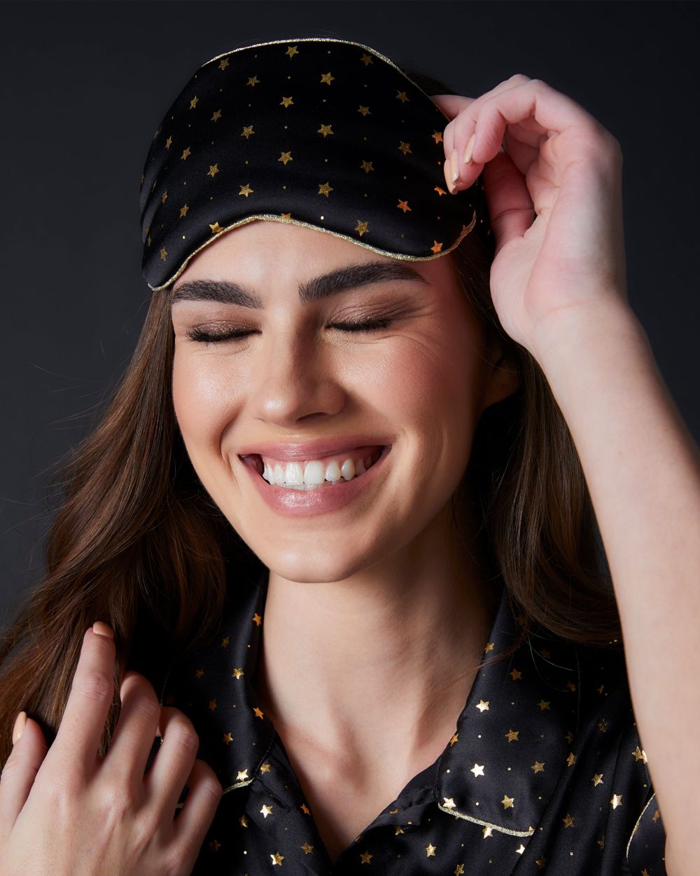 Morgan Lane Starburst Eye Mask in black