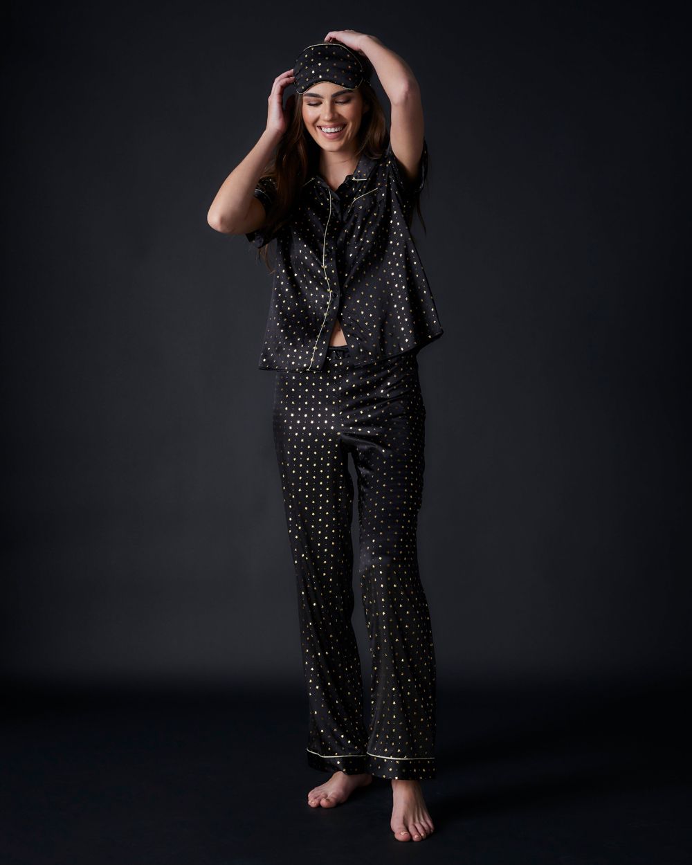 Morgan Lane Starburst Eye Mask in black