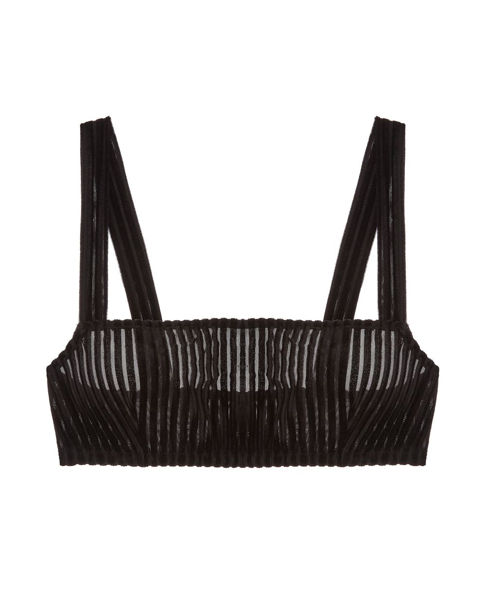 Only Hearts Velvet Rib Bralette in black