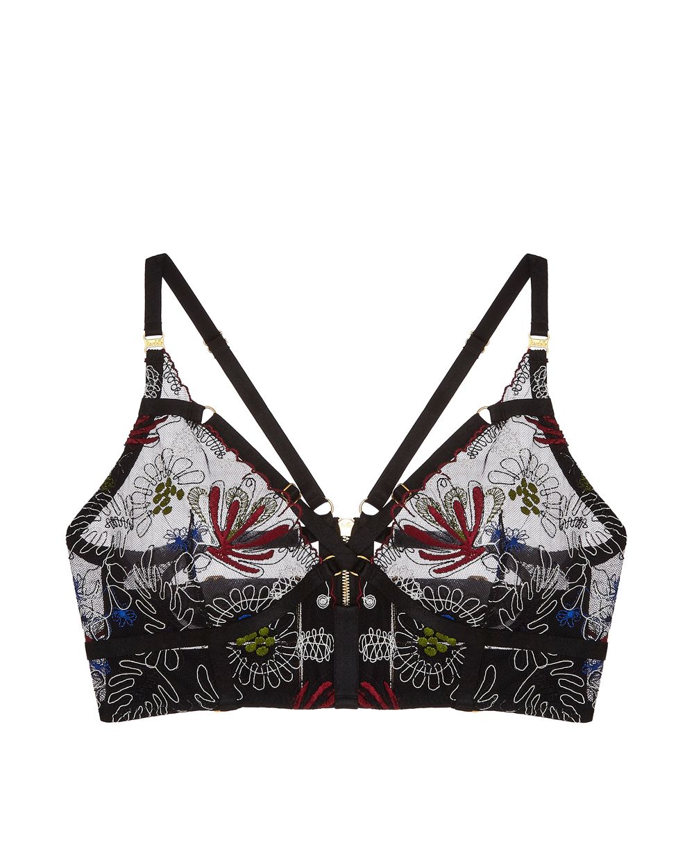 Bordelle Botanica Longline Soft Cup Bra in black