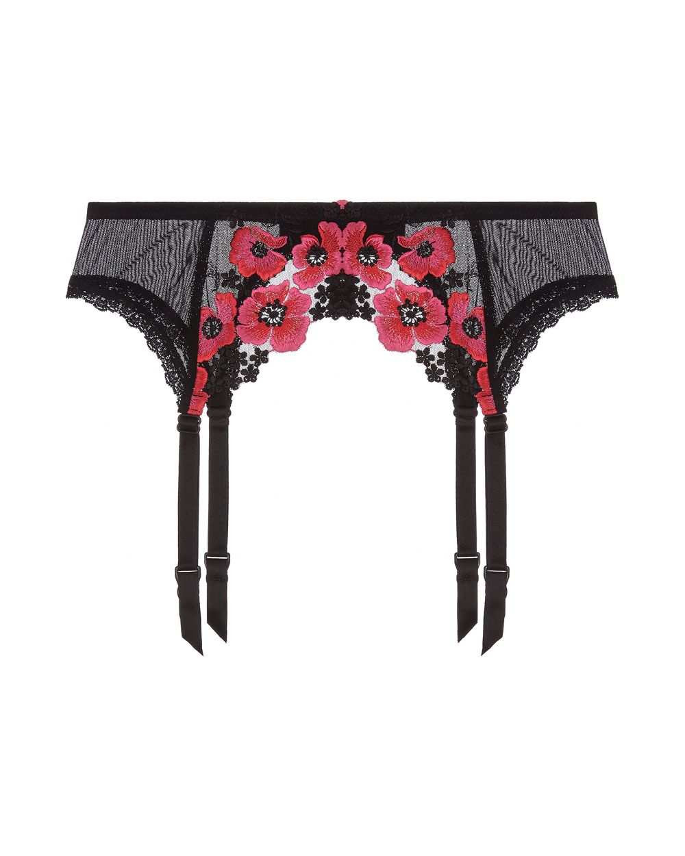 Hanky Panky Embroidery Garter Belt in black