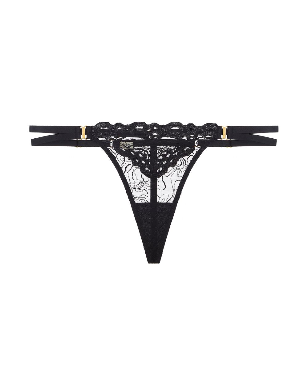 Bordelle Kea Strap Thong in black