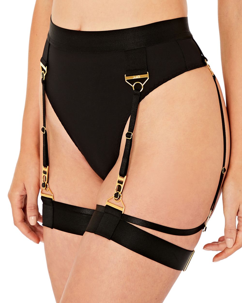 Bordelle Rey High Waist Thong in black