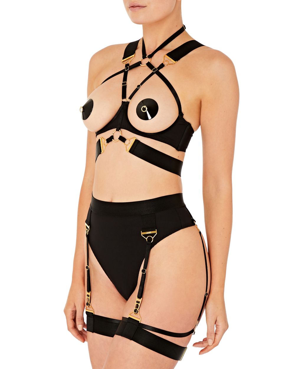 Bordelle Rey Garters in black