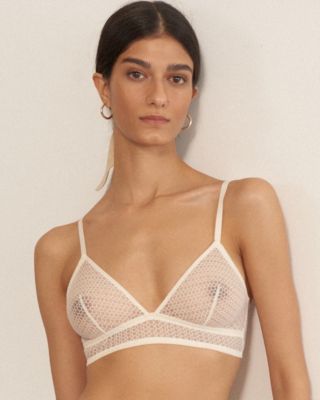 Else Honeycomb Soft Triangle Bra in white