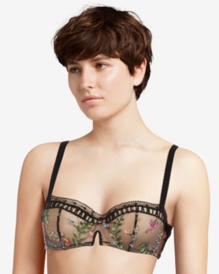 Chantal Thomass Initials Bandeau Underwire Bra in black