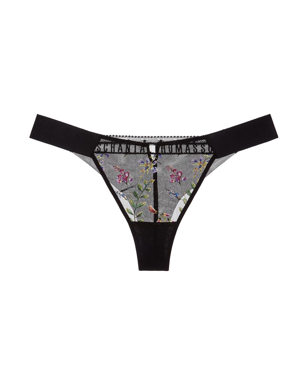 Chantal Thomass Initials Tanga in black