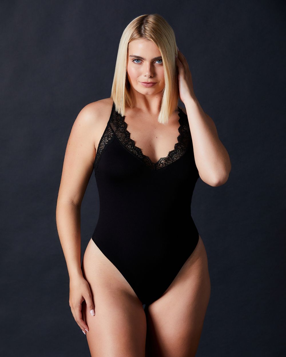 Only Hearts So Fine Jersey Low Back Body in black