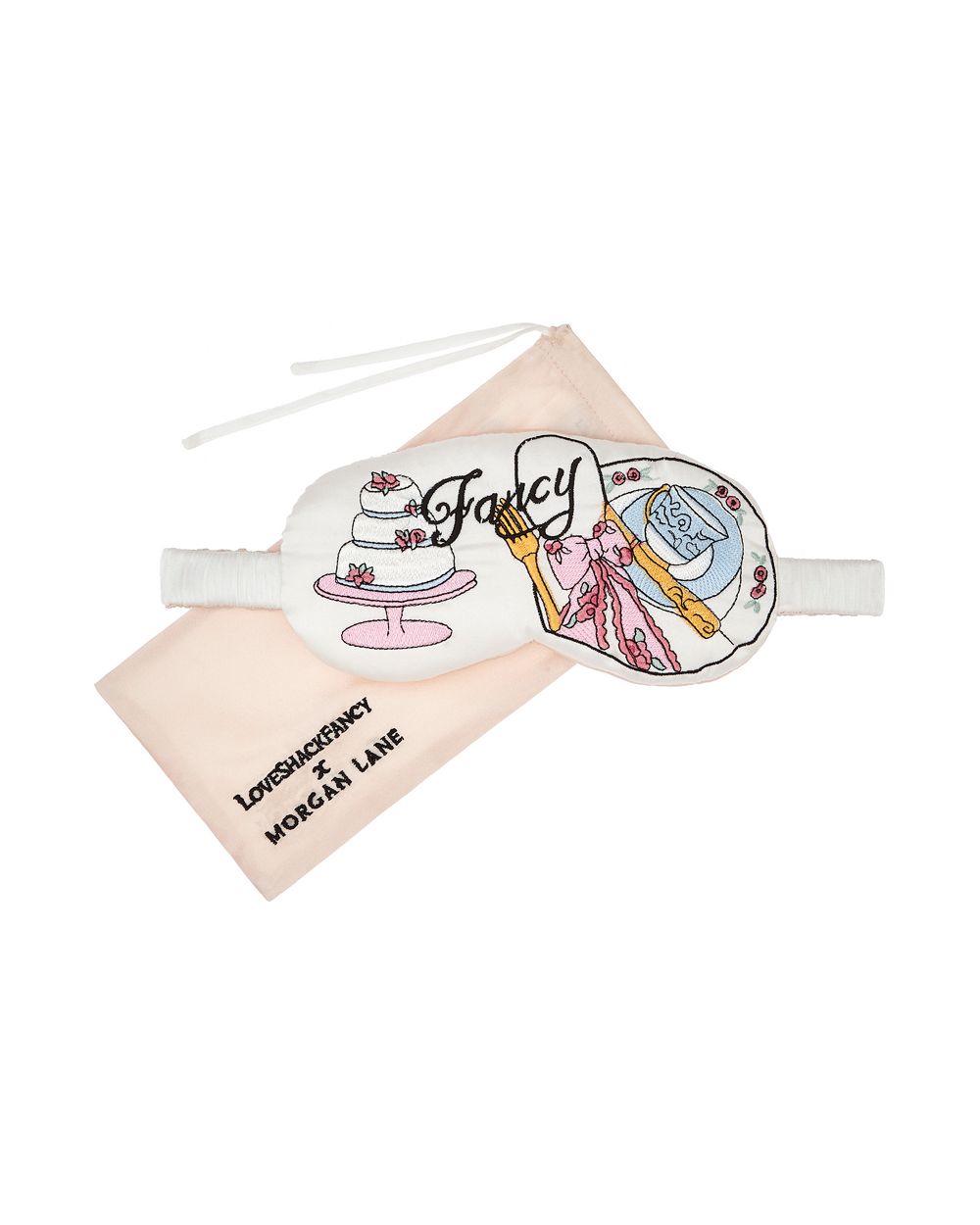 Morgan Lane x Love Shack Fancy Pretty Baby Fancy Eye Mask in white