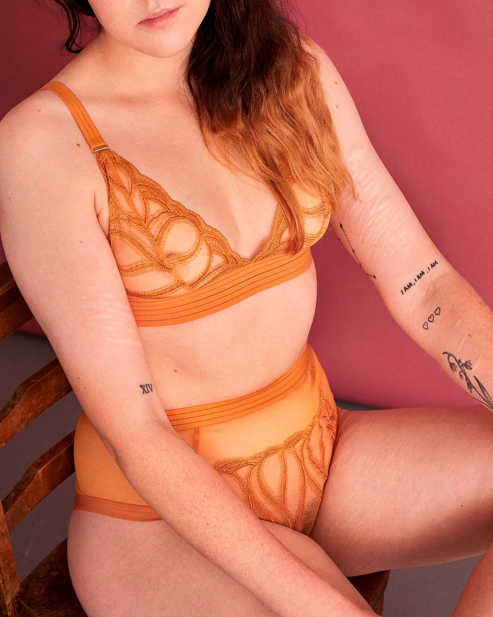 The Underargument For Insecurities Against Self Doubt Triangle Bra in yellow