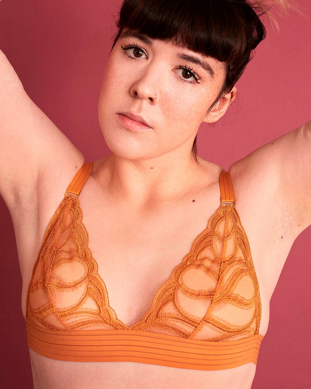 The Underargument For Insecurities Against Self Doubt Triangle Bra in yellow