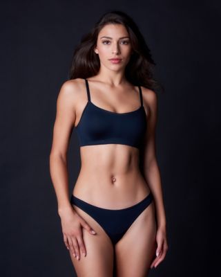 OnGossamer Dot Micro Lounge Bralette in black