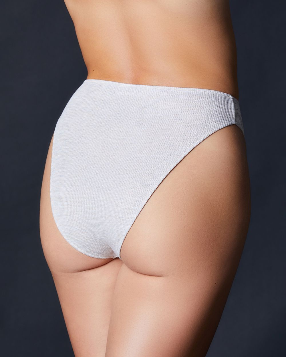 Only Hearts Feather Weight Thermal High Cut Brief in gray