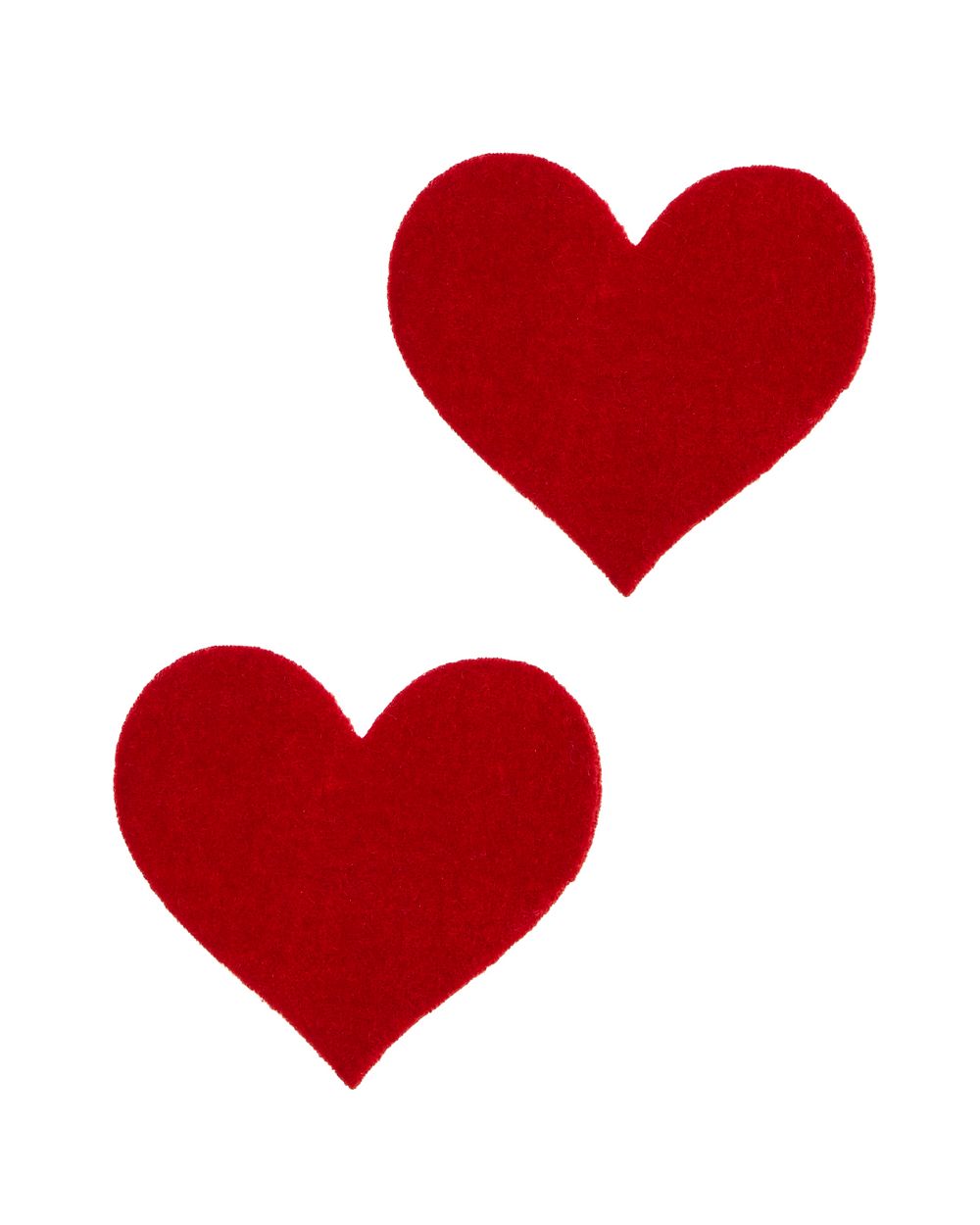 Nippies Bristols Six Red Velvet Heart in red