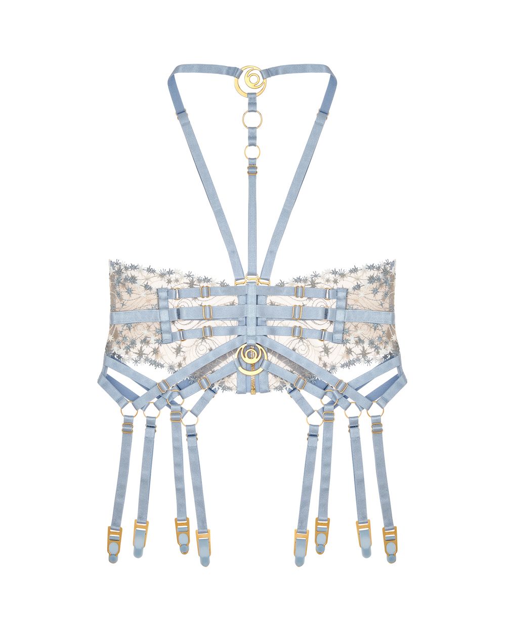Bordelle Selene Suspender Harness in blue