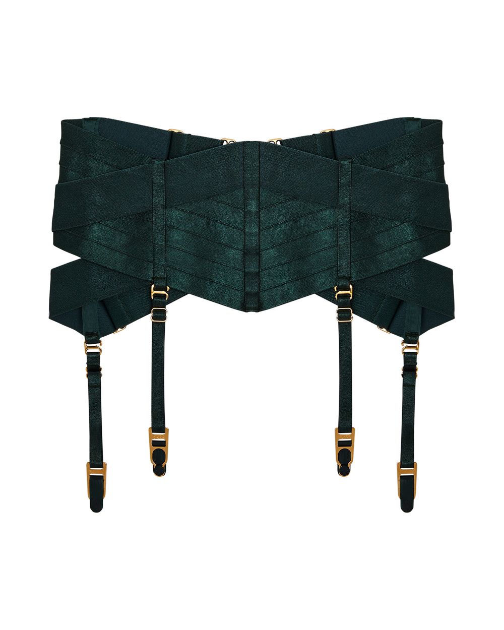 Bordelle Kora Suspender in green