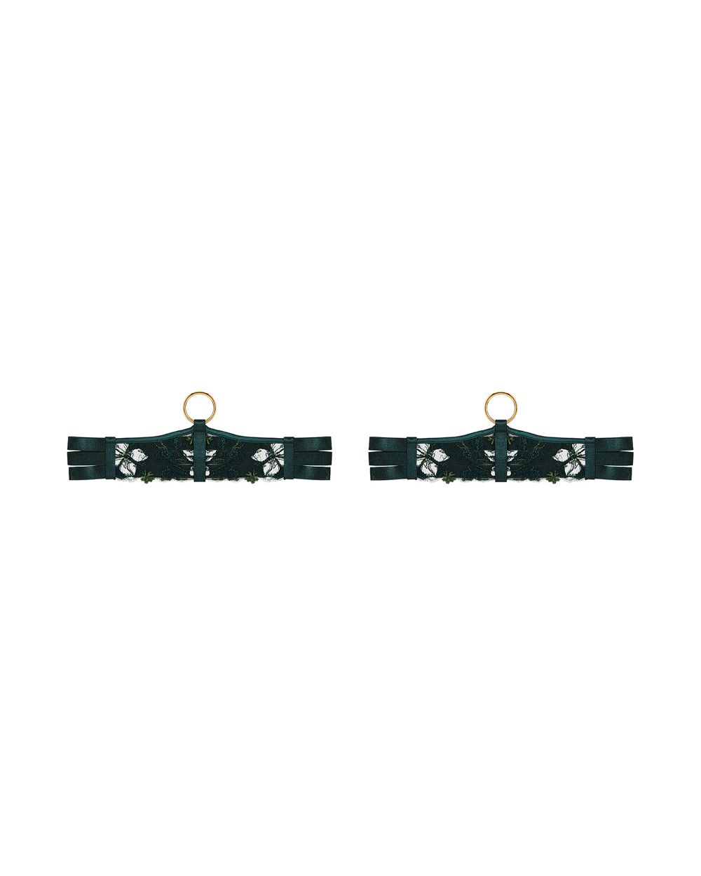 Bordelle Vita Garters in green