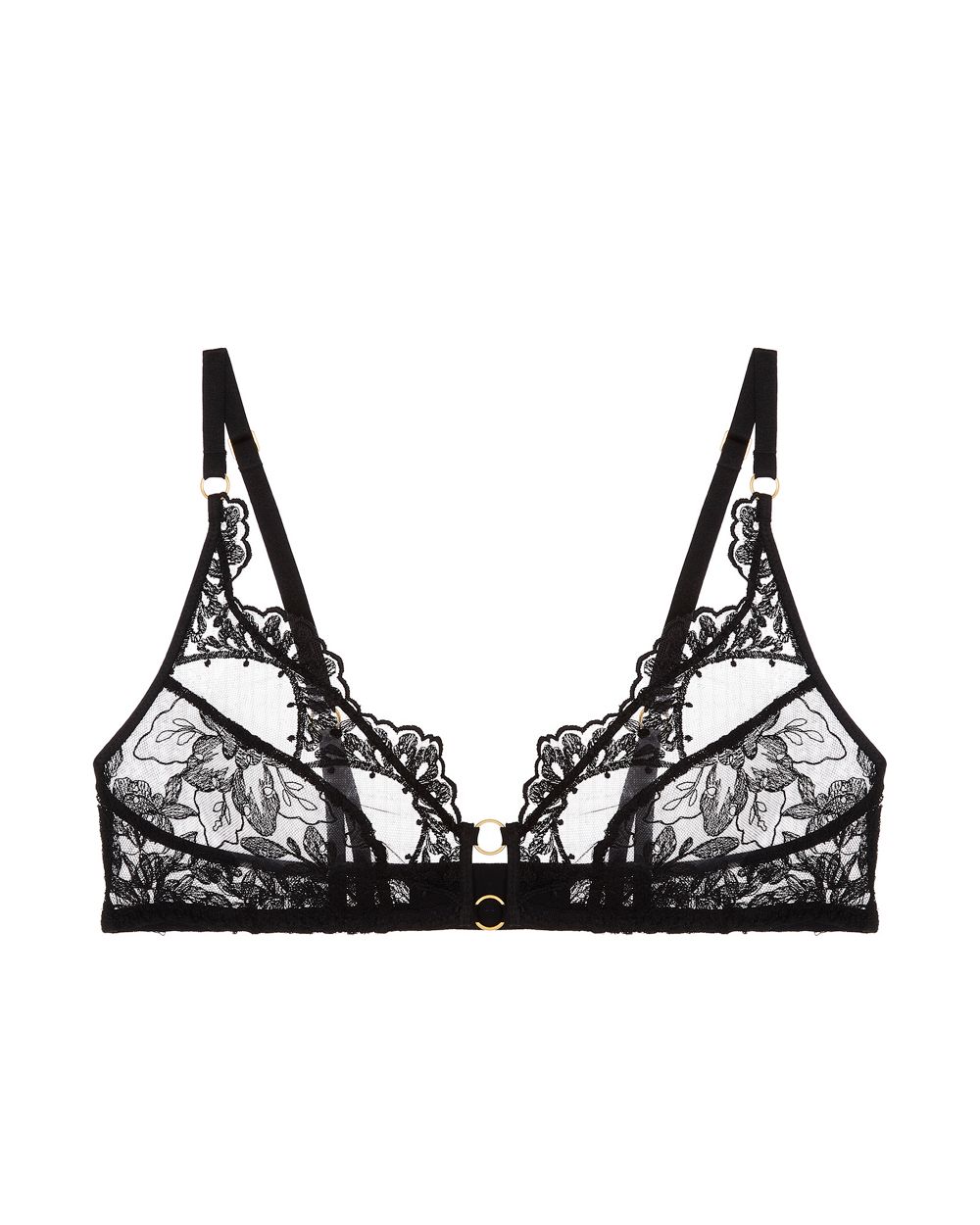Aubade After Midnight Triangle Bra in black