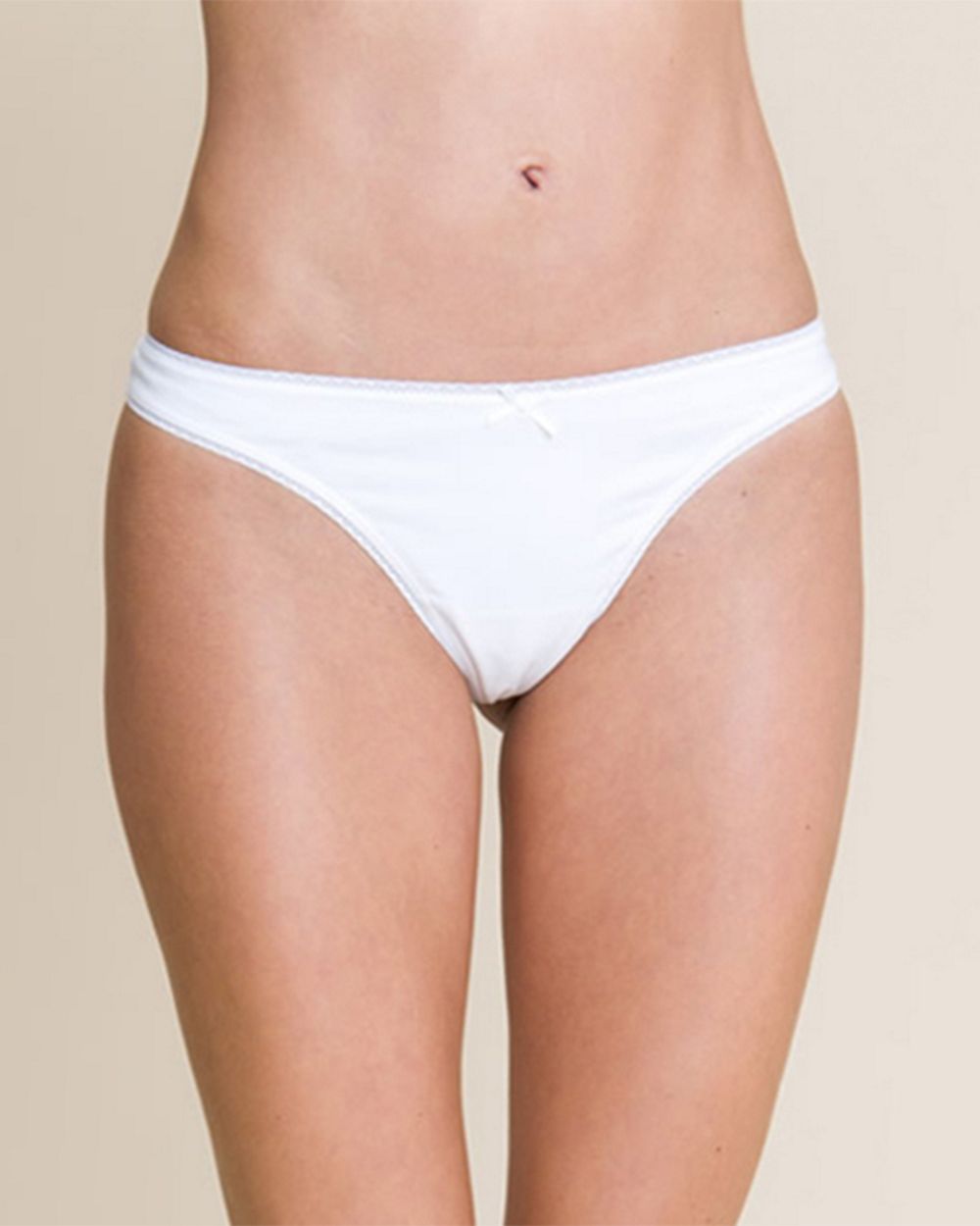 Eberjey Pima Goddess Picot-Edge Thong