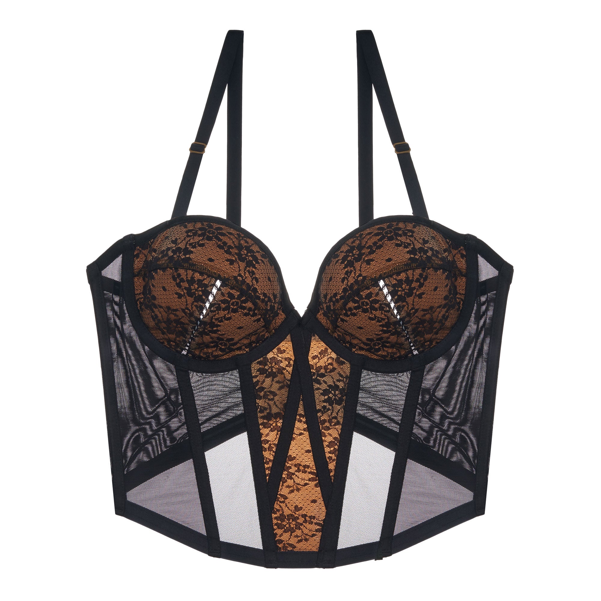 Dita Von Teese Exotique Longline Plunge Bra in black