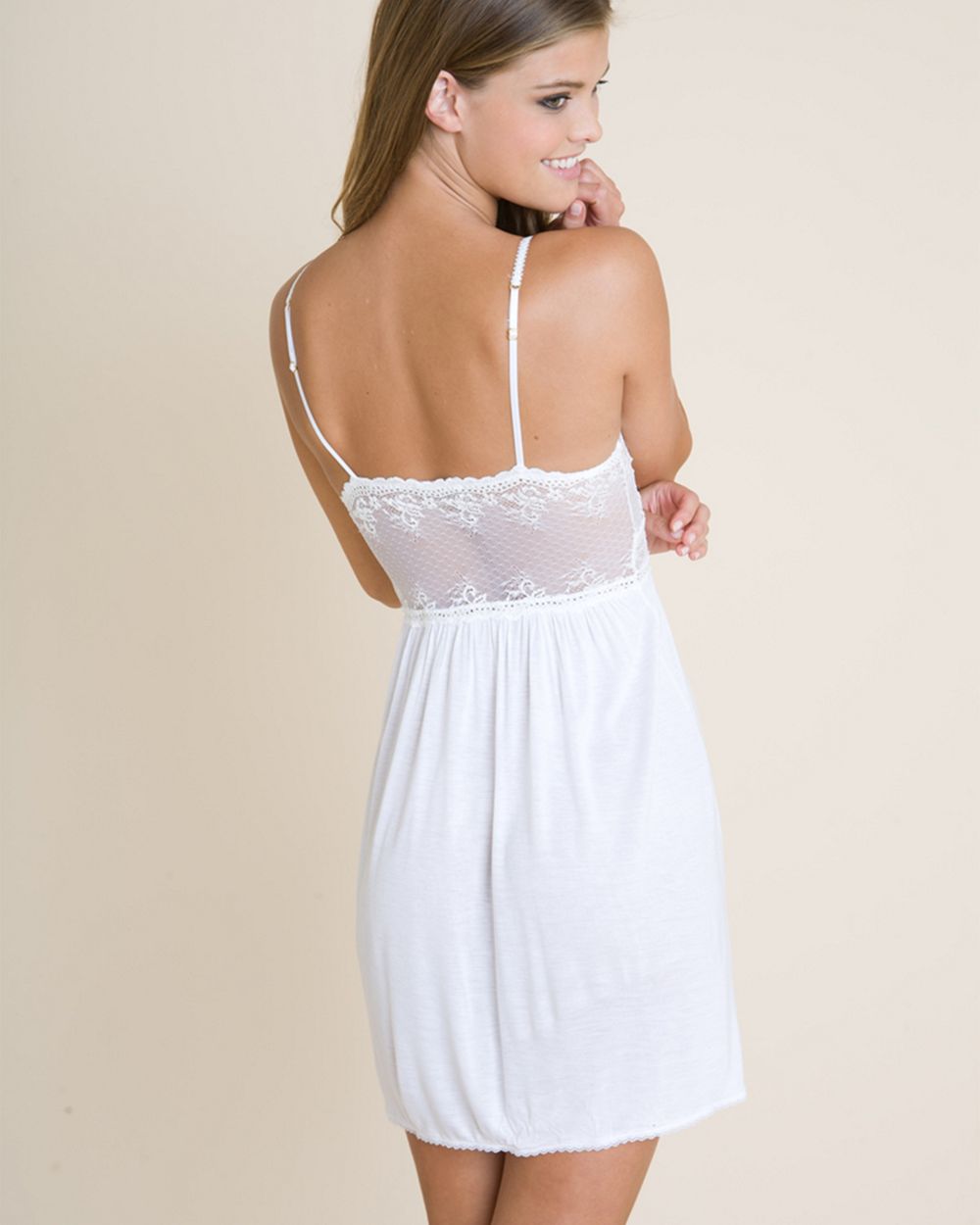 Eberjey Colette Chemise in white