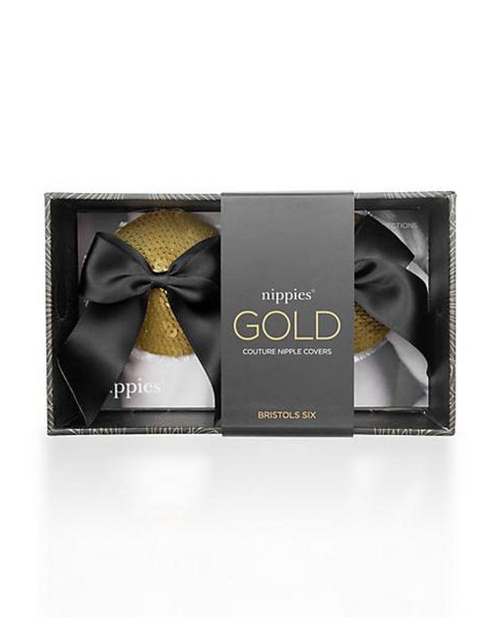 Nippies Bristols Six Gold Marilyn Nipple Covers in yellow