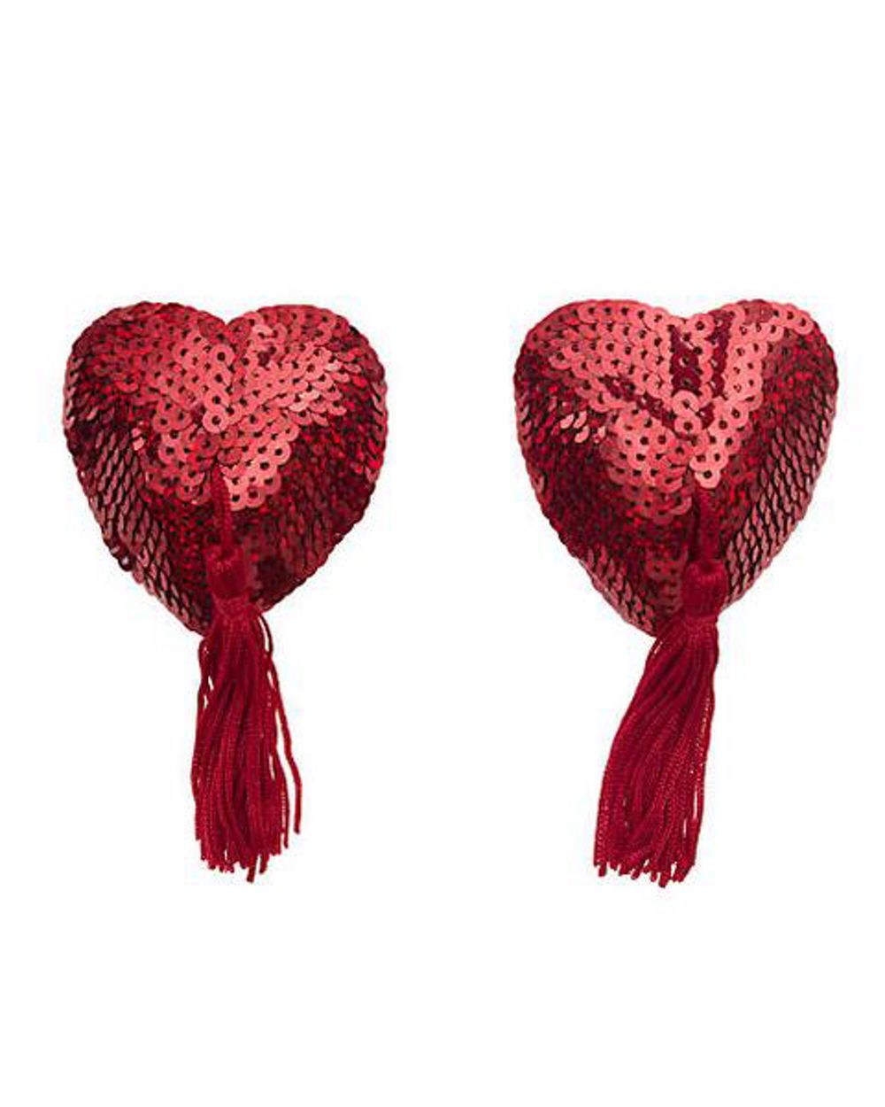 Nippies Bristols Six Gold Gypsy Rose Nipple Covers in red