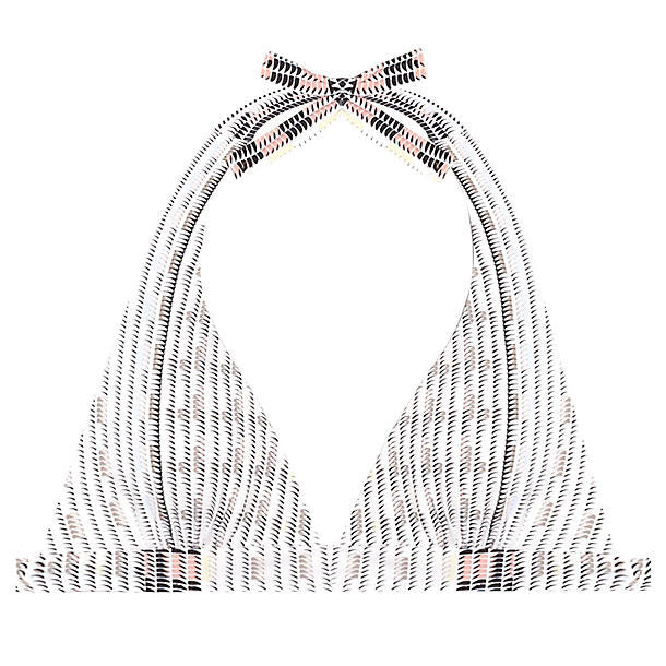 Asceno Blush Crescent Halter Top in white