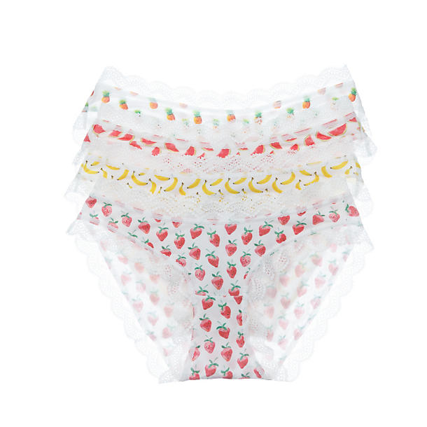 Cheekfrills Fruit Knicker Set in white