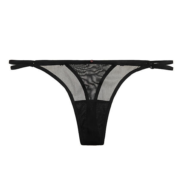 CLO intimo Malla Adjustable Thong in black