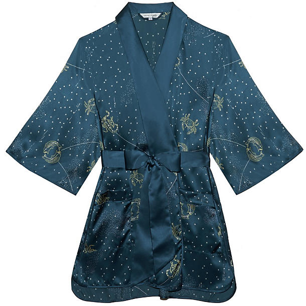 Dear Bowie Kimono Robe in blue