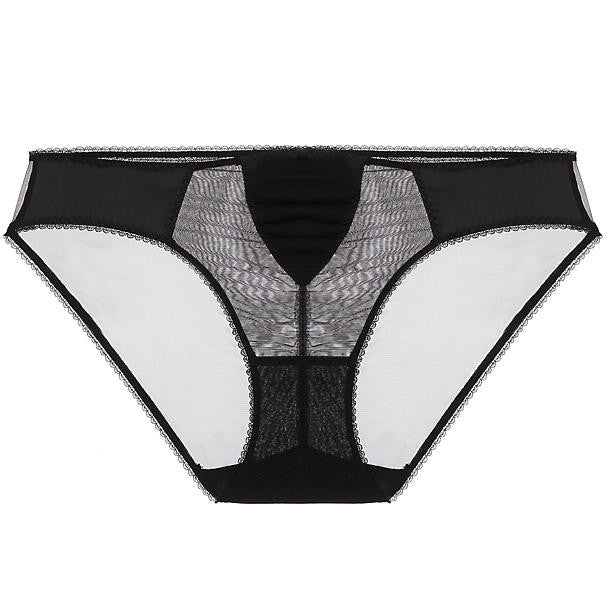 Dita Von Teese Sheer Witchery Satin Bikini in black