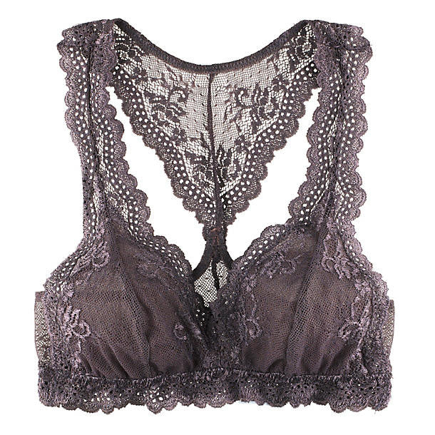 Eberjey Colette Racer Back Bralet in gray