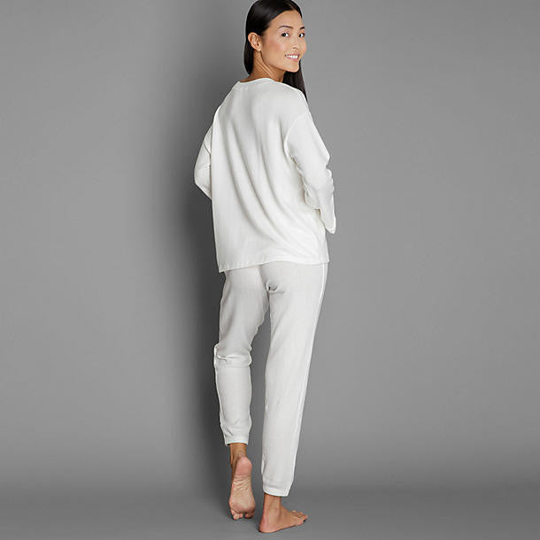 Eberjey Sweater Weather Long Sleeve Tee in white