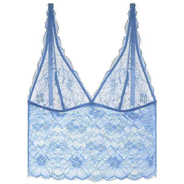 Fleur't Lacy Dainties Longline Bralette in blue