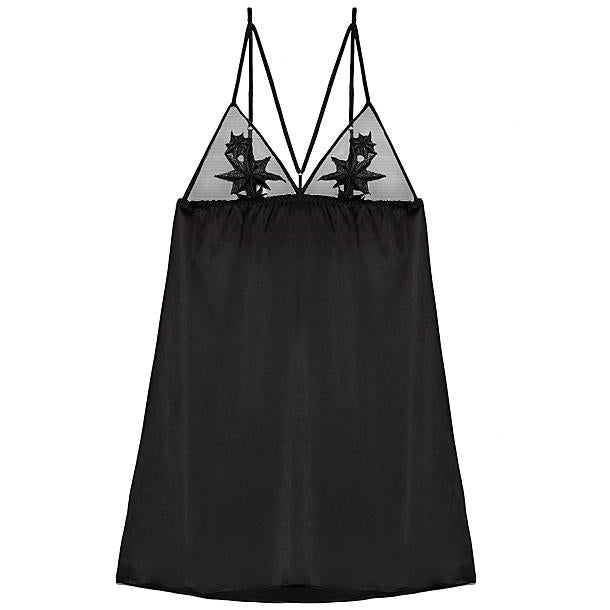 Fleur of England Supernova Silk Babydoll in black