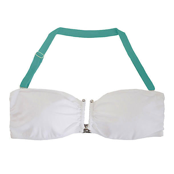 Fleur of England Resort Bandeau Bikini Top in white