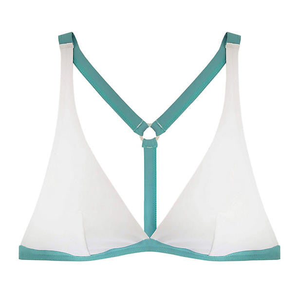 Fleur of England Resort Halter Bikini Top in white