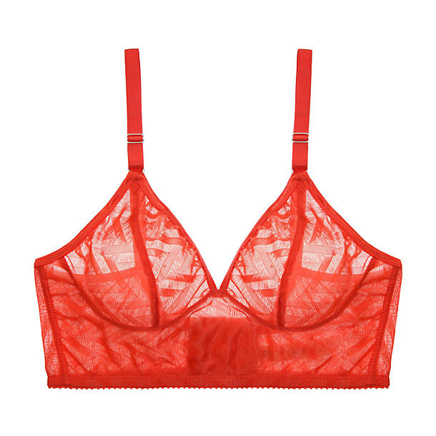 Fortnight Lingerie Vega Long Line Bra in red