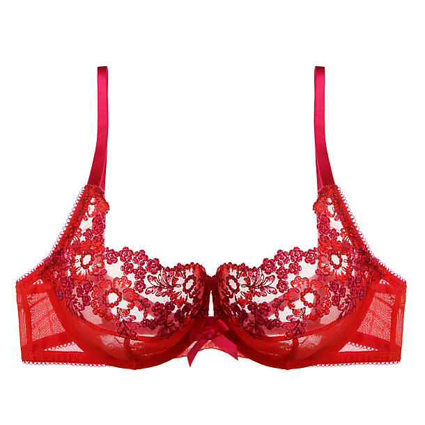 Gossard Amour Non Padded Balconette Bra in red