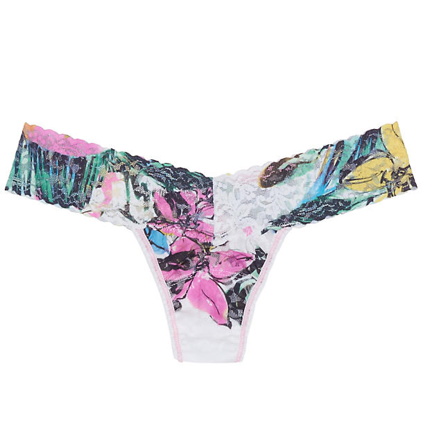 Hanky Panky Tropical Bloom Low Rise Thong in white