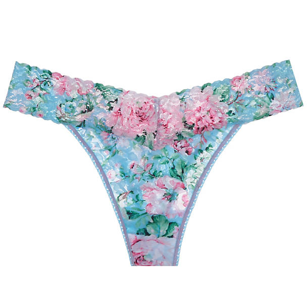 Hanky Panky Capri Bloom Original Rise Thong in blue