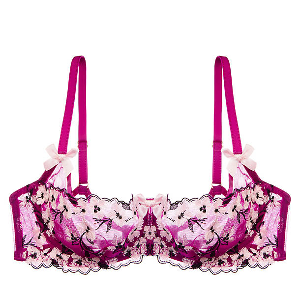 L'Agent Kaity Non-Padded Balcony Bra in pink