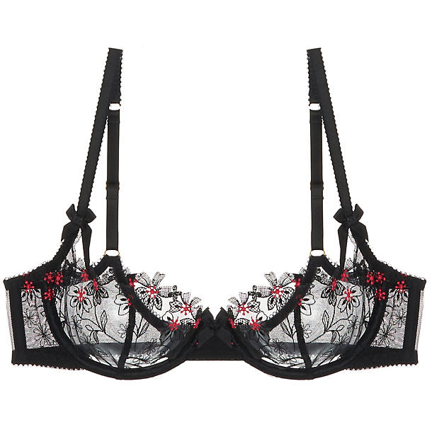 L'Agent Kellie Non-Padded Demi Bra in black