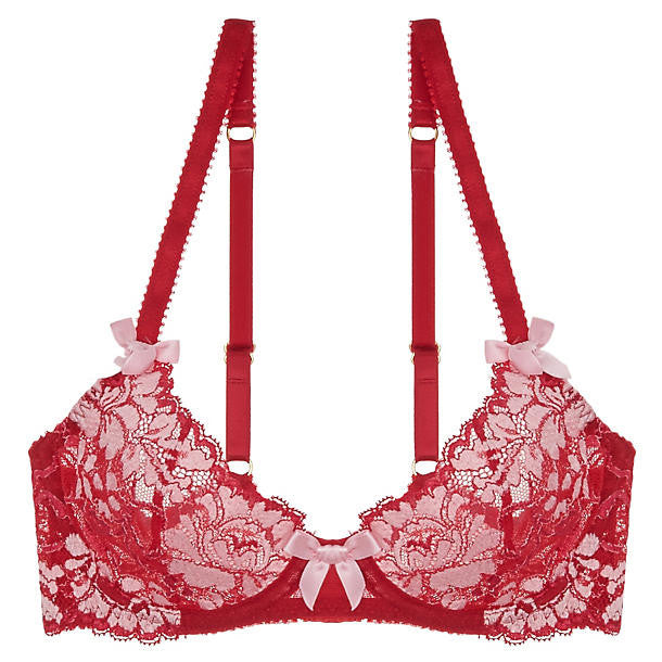 L'Agent Gianna Non-Padded Plunge Bra in red