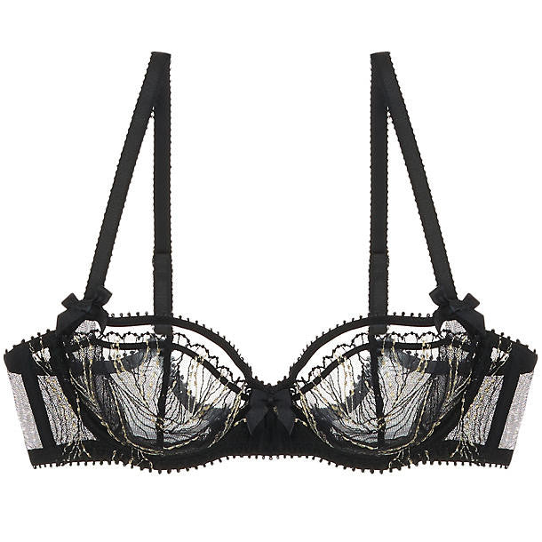 L'Agent Oria Non-Padded Demi Bra in black